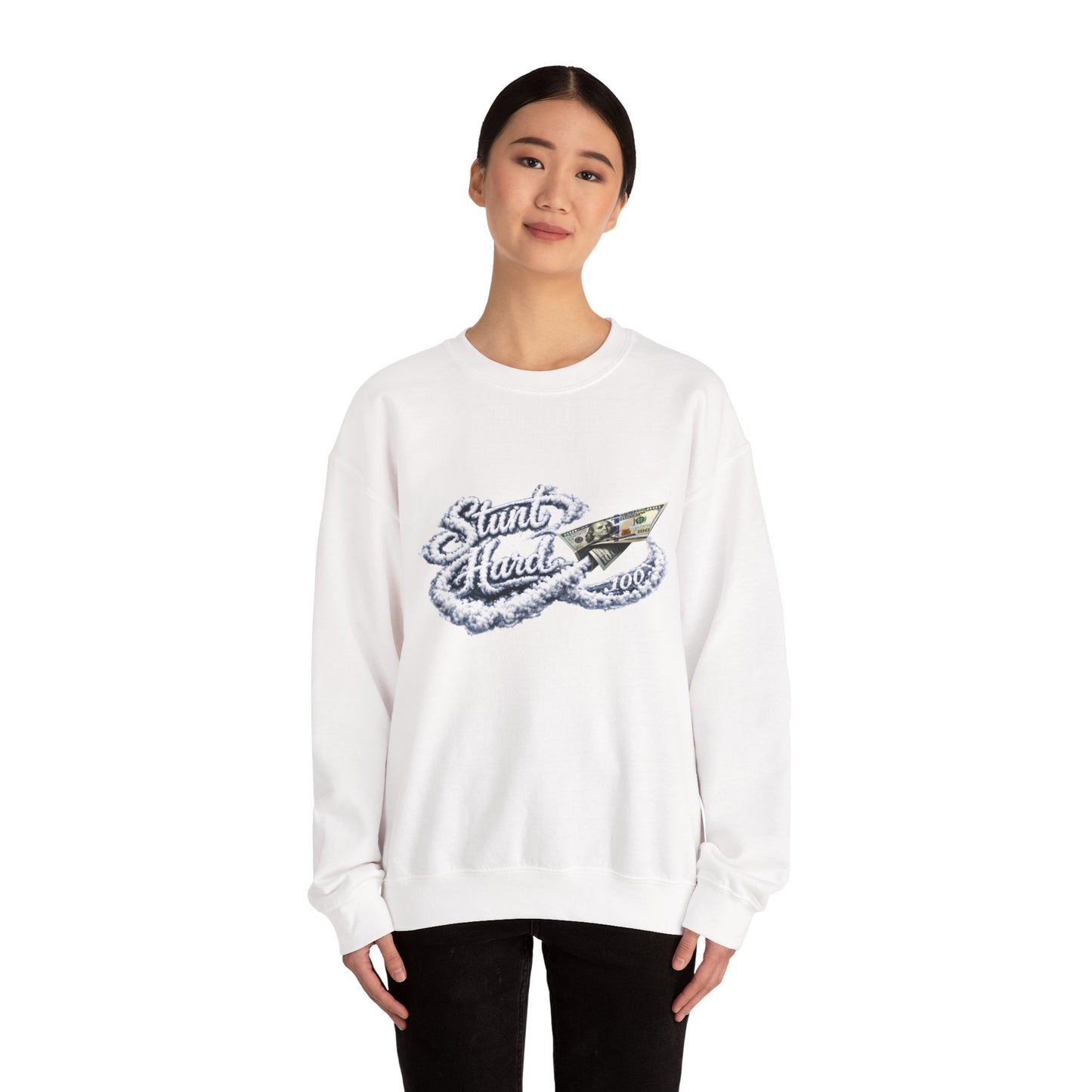 Stunt Hard Crewneck (White) | House of Franklin