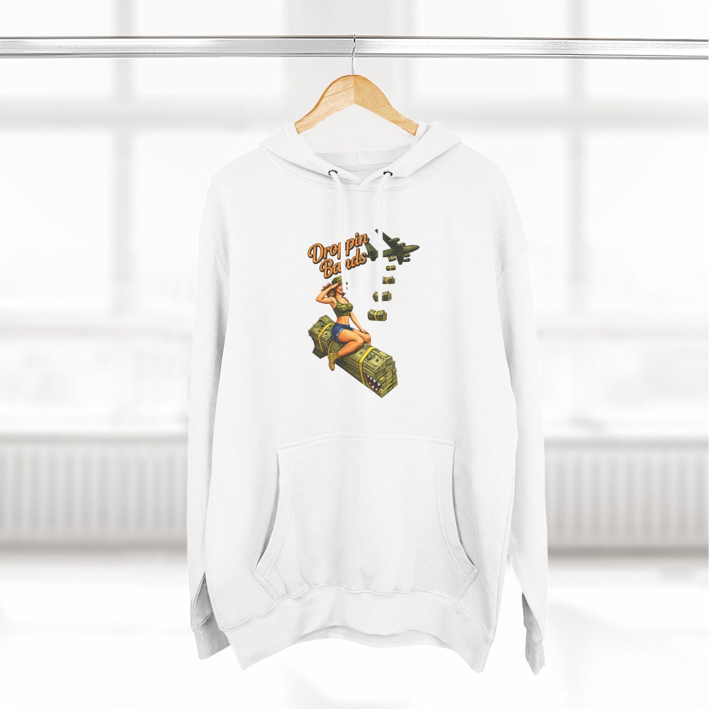 Droppin Bands Hoodie (white) | House of Franklin