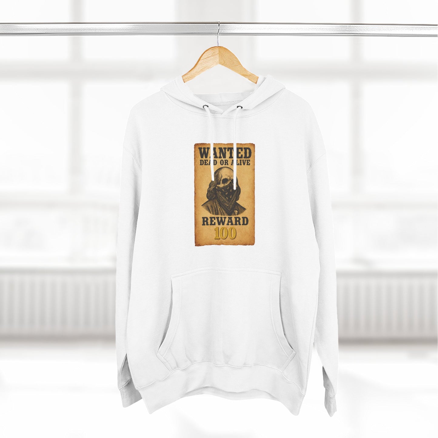 Wanted 100 Hoodie (White) | House of Franklin