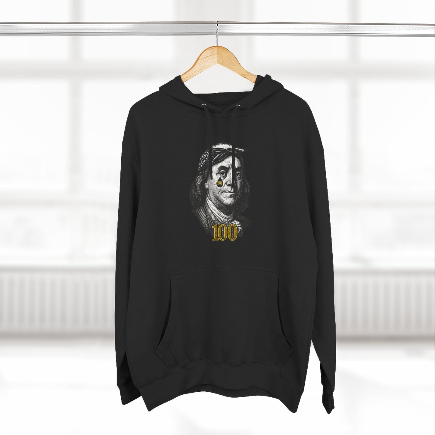 “Hustle Over Pain” 100 Hoodie (Black) | House of Franklin