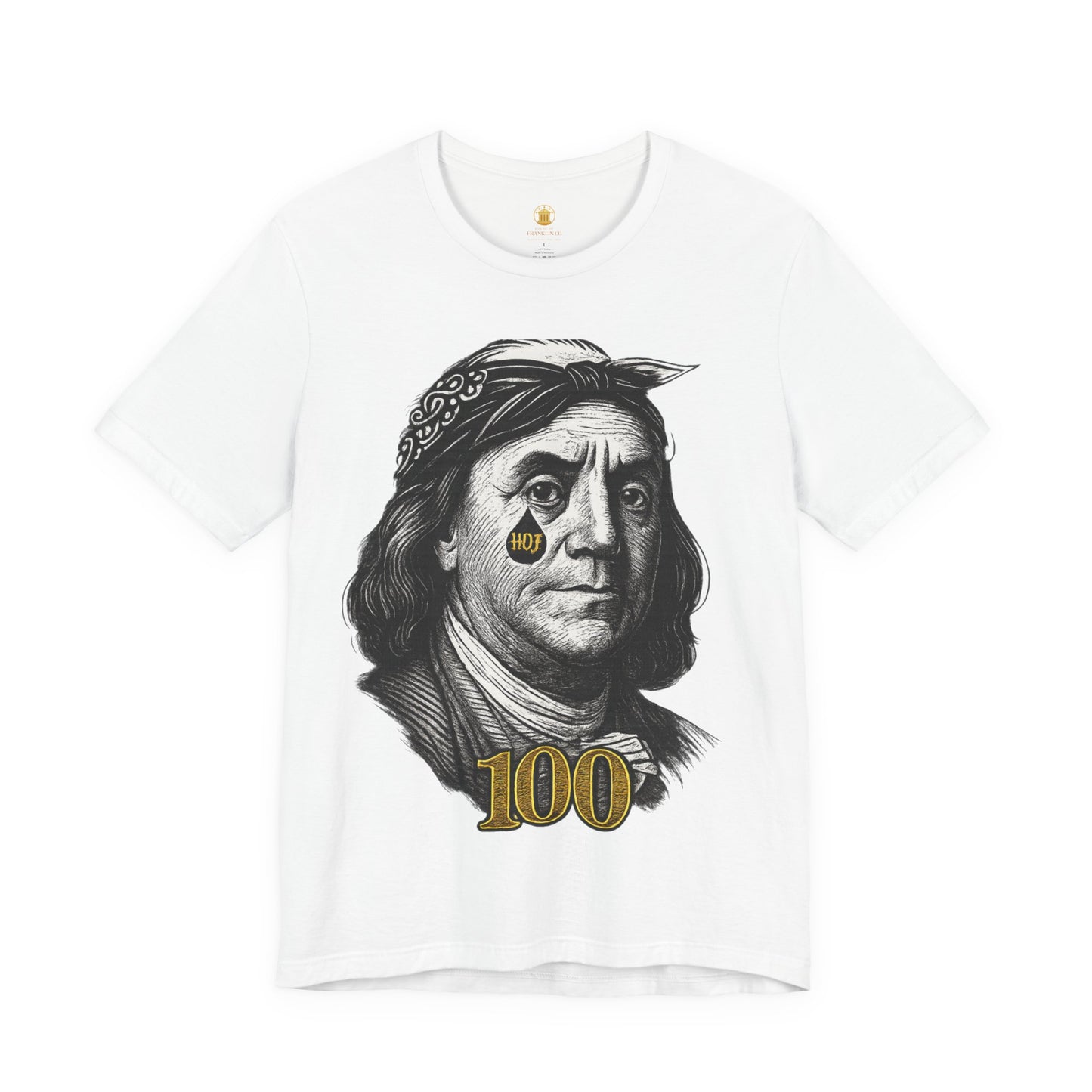 “Hustle Over Pain” 100 Tshirt (White) | House of Franklin