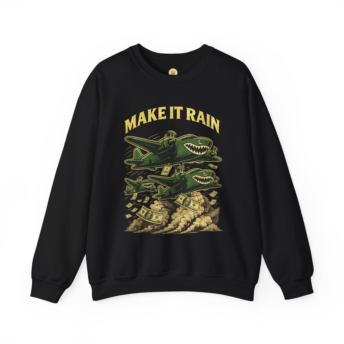 Make It Rain Crewneck (Black) | House of Franklin