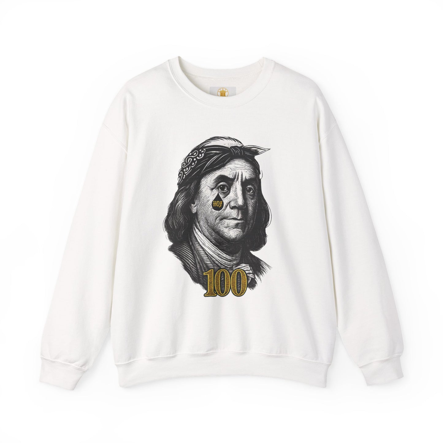 “Hustle Over Pain” 100 Sweatshirt (White)| House of Franklin
