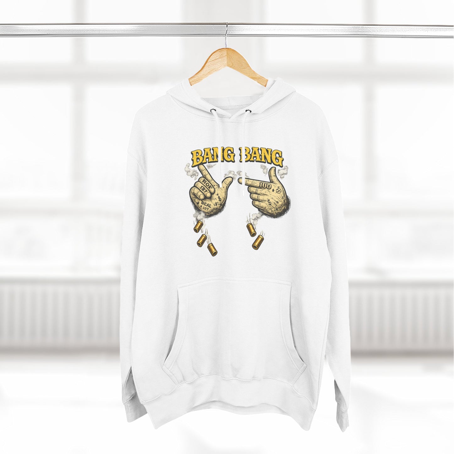 Bang Bang Hoodie (White) | House of Franklin