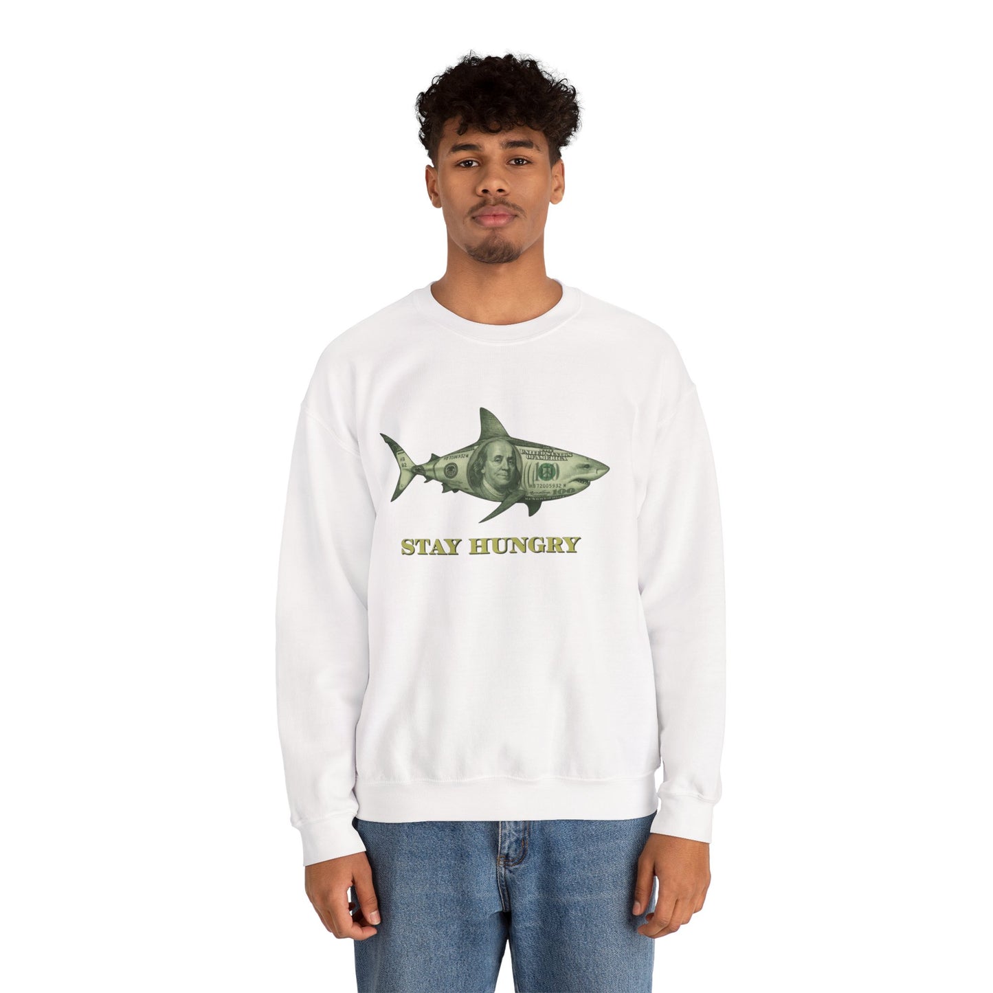 Stay Hungry Crewneck (White) | House of Franklin