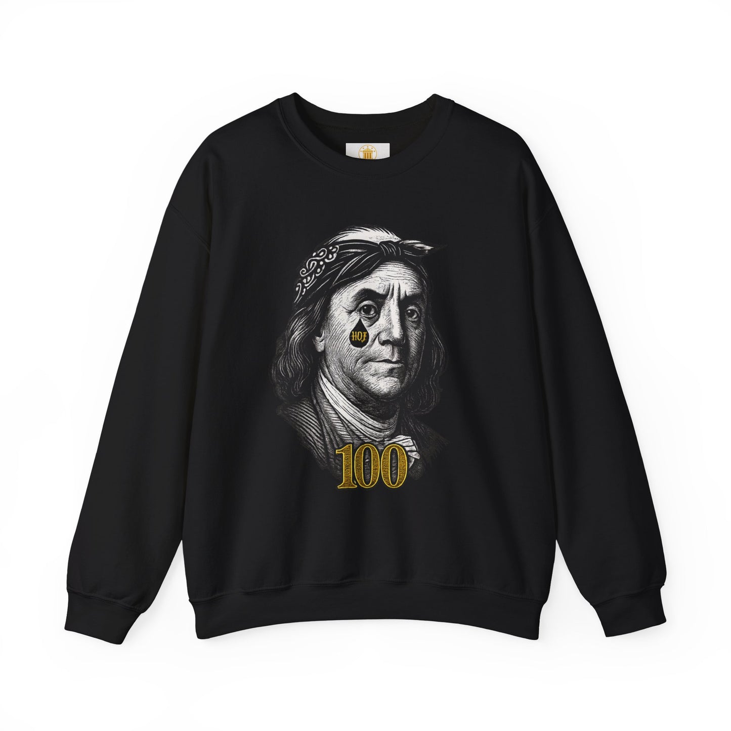 “Hustle Over Pain” 100 Sweatshirt (Black)| House of Franklin