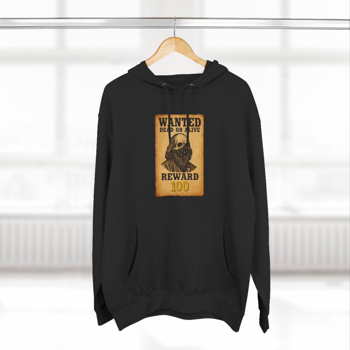 Wanted 100 Hoodie (Black) | House of Franklin