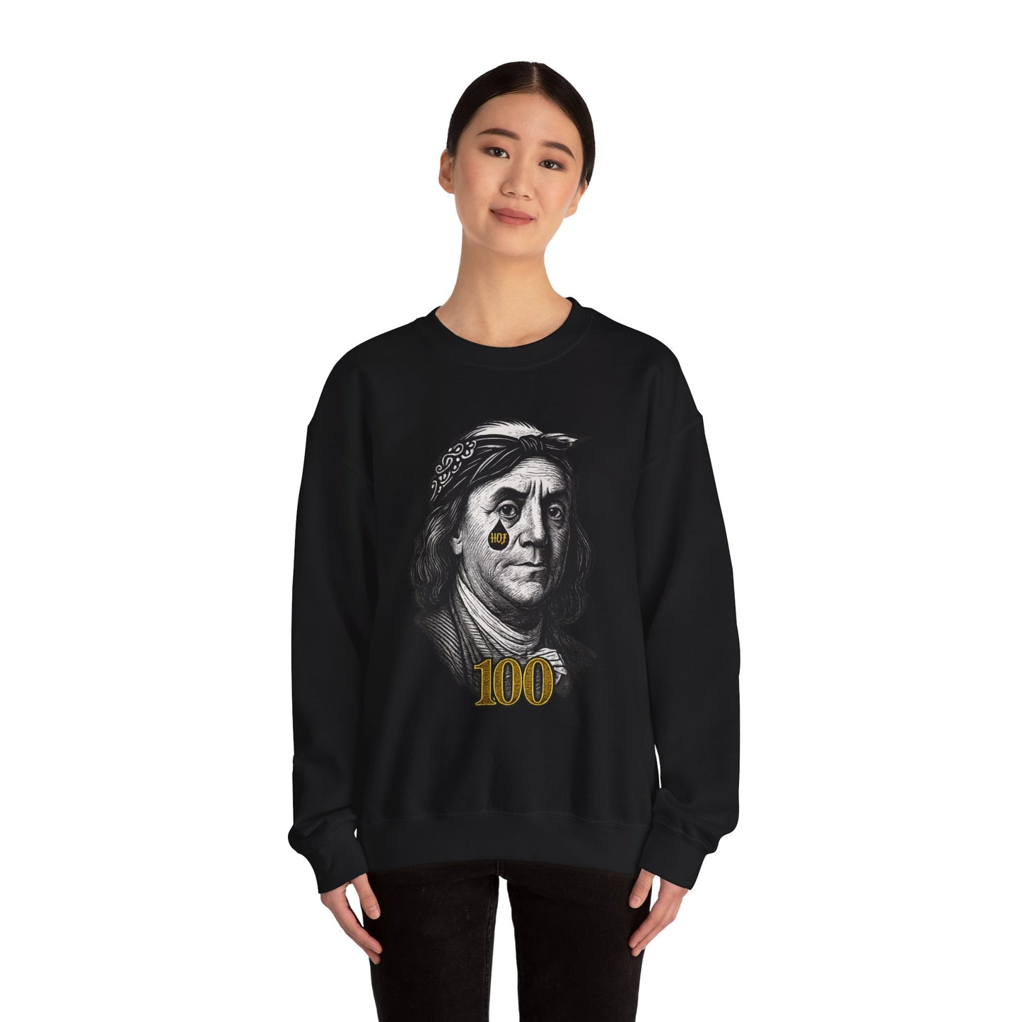 “Hustle Over Pain” 100 Sweatshirt (Black)| House of Franklin