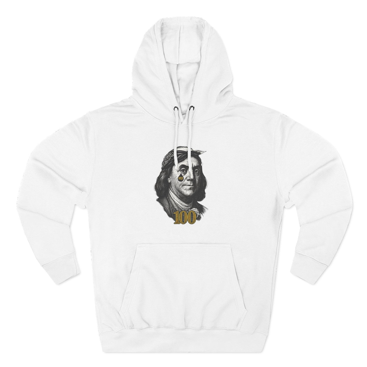 “Hustle Over Pain” 100 Hoodie (White) | House of Franklin