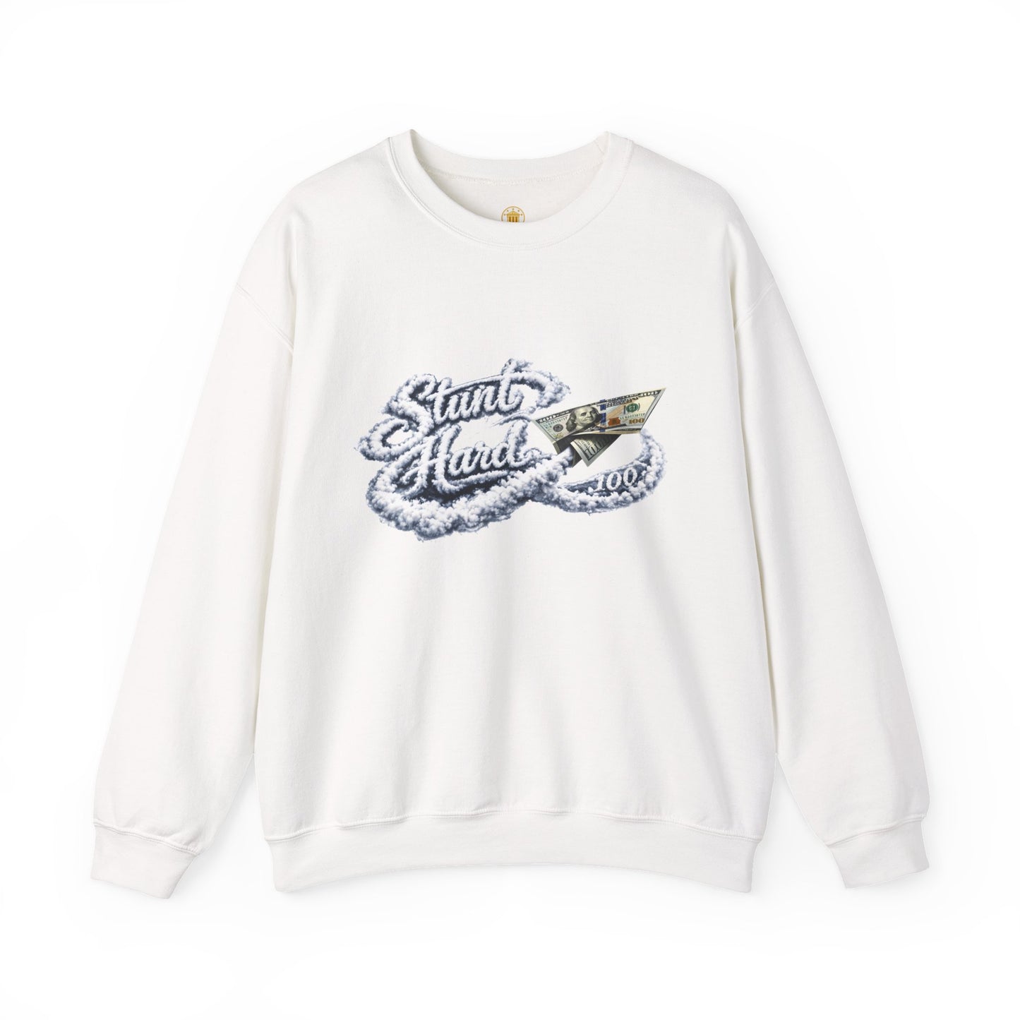 Stunt Hard Crewneck (White) | House of Franklin