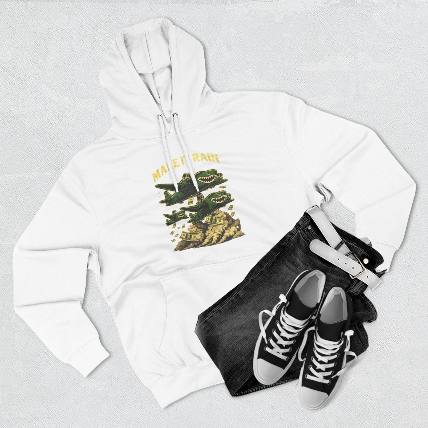 Make It Rain Hoodie (White) | House of Franklin