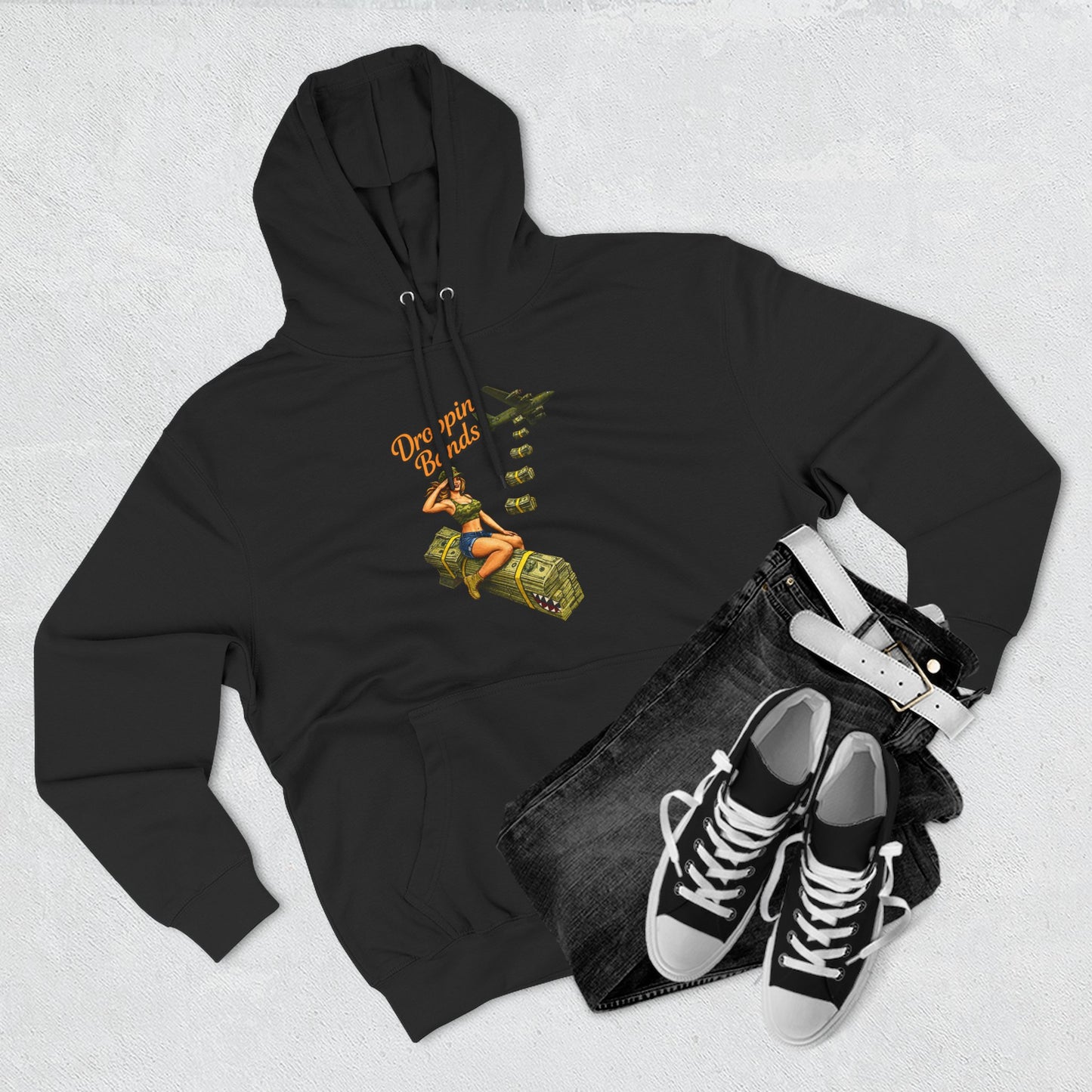 Droppin Bands Hoodie (Black) | House of Franklin