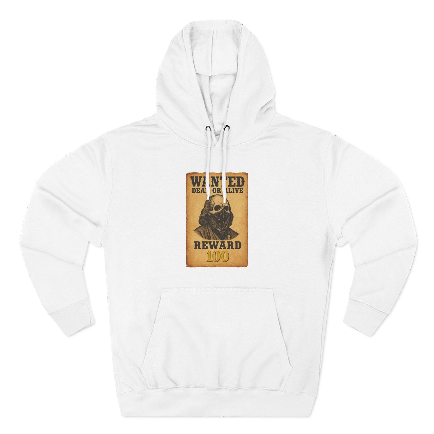 Wanted 100 Hoodie (White) | House of Franklin