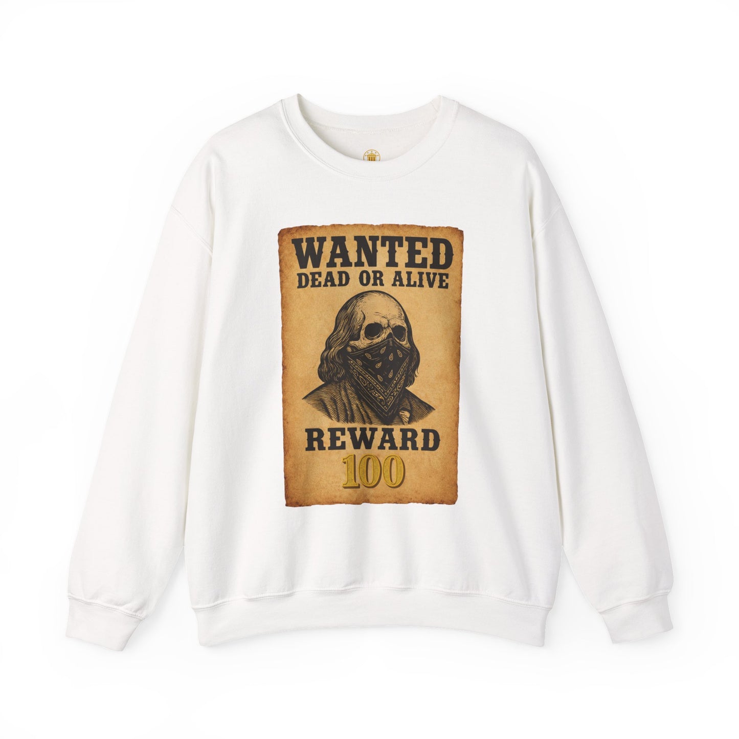 Wanted 100 Crewneck (White) | House of Franklin