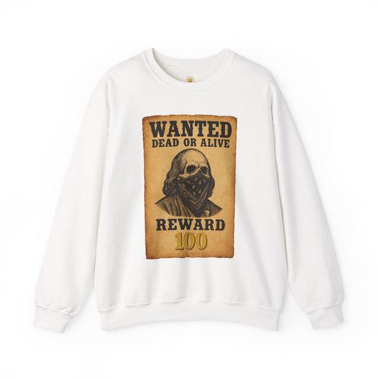 Wanted 100 Crewneck (White) | House of Franklin