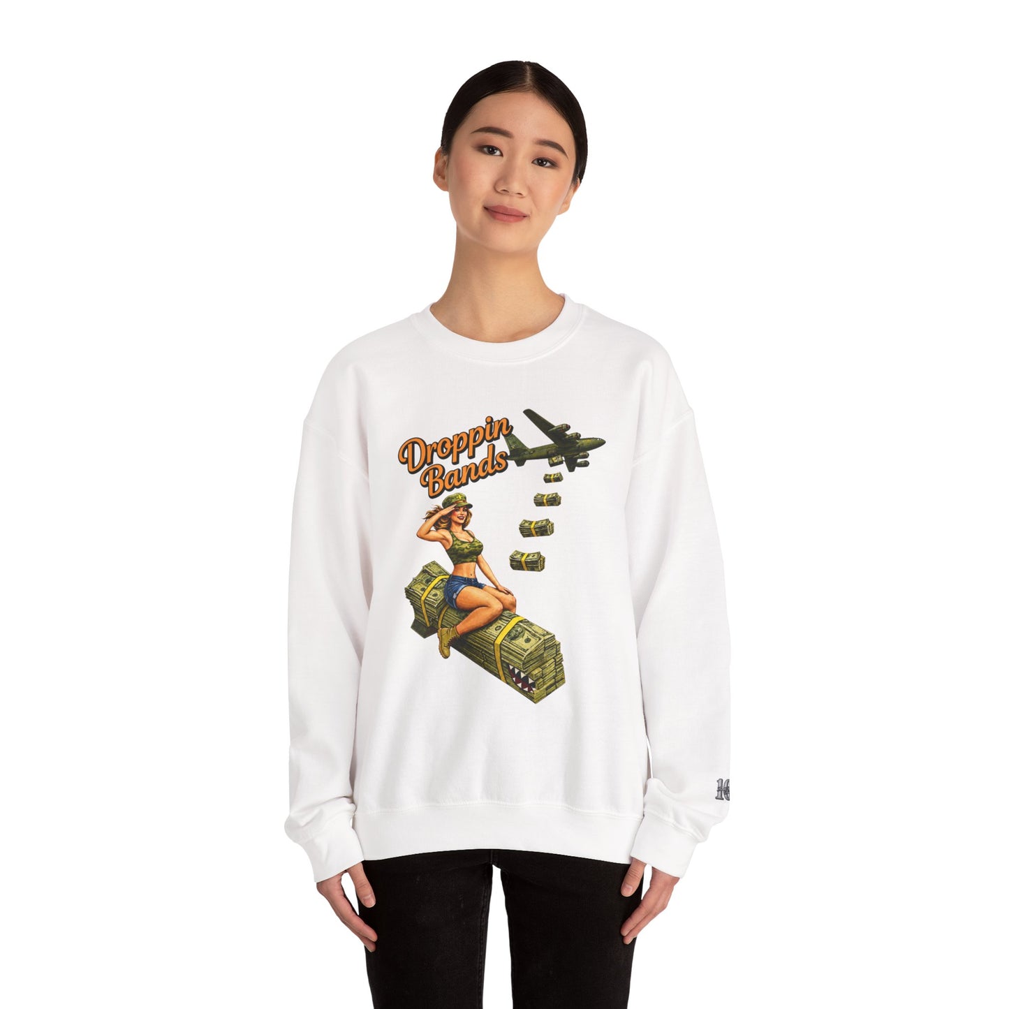 Droppin Bands Crewneck (White) | House of Franklin