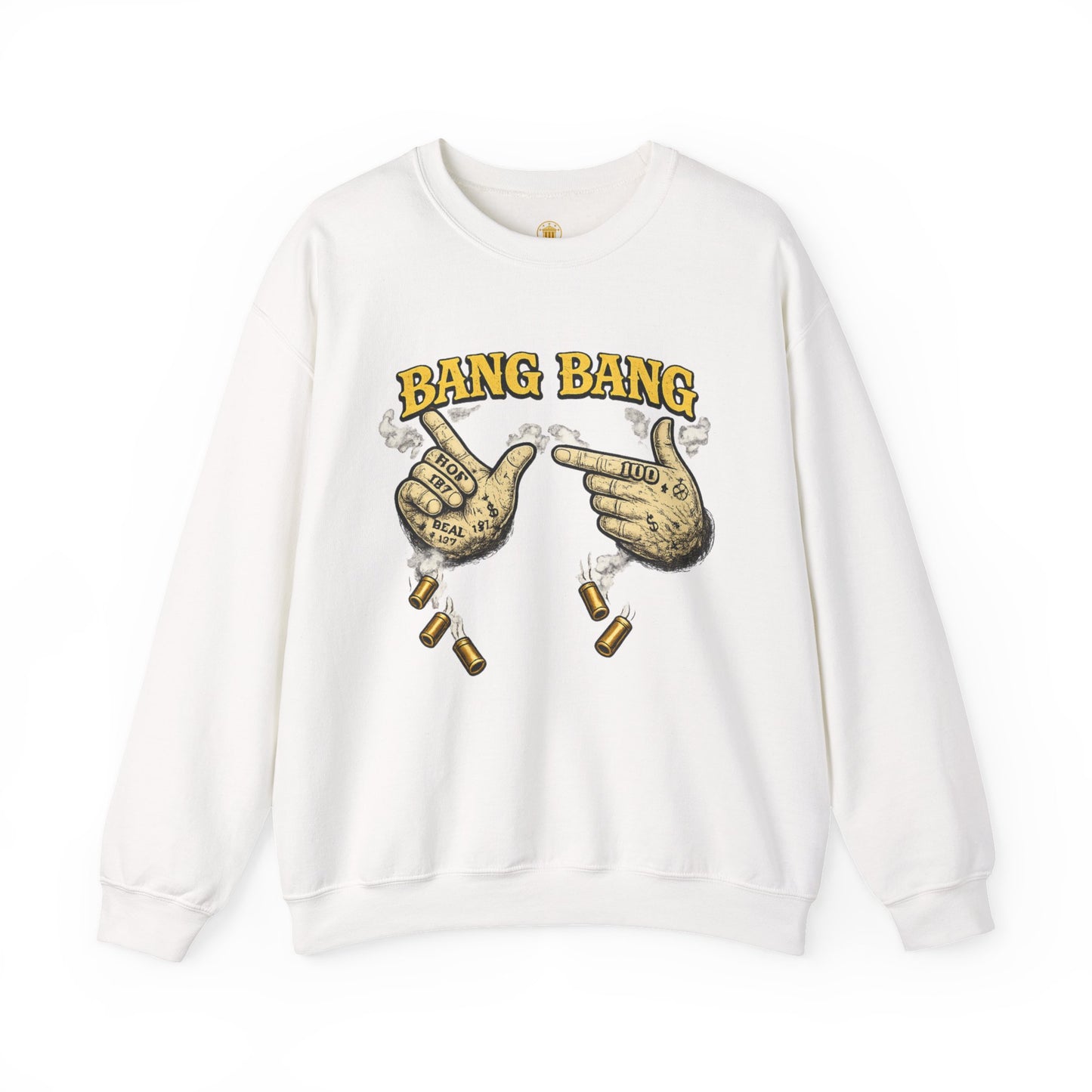 Bang Bang Crewneck (White) | House of Franklin
