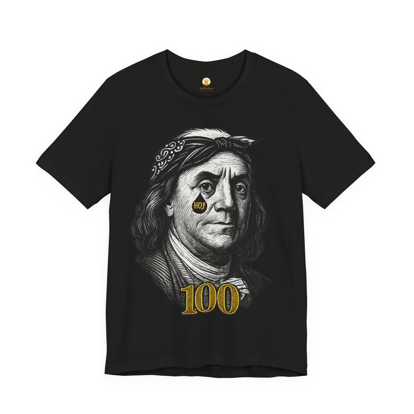 “Hustle Over Pain” 100 Tshirt (Black) | House of Franklin